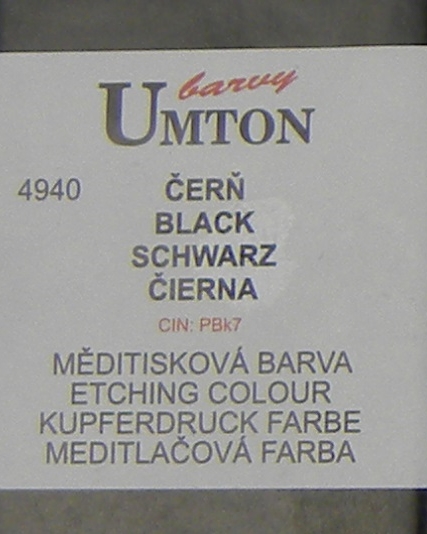 Měditisková barva Umton 130ml – čerň