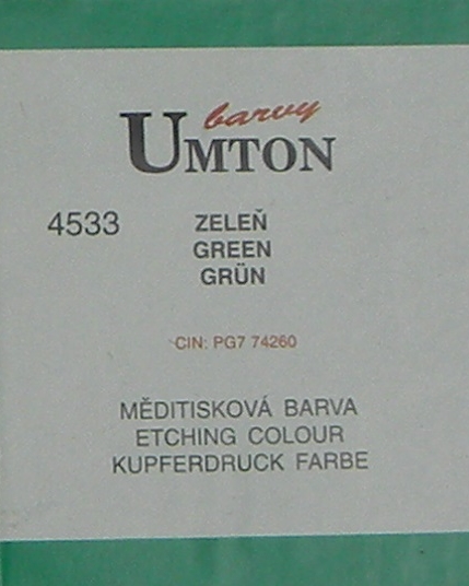 Měditisková barva Umton 130ml – zeleň