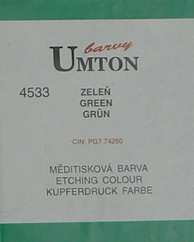 Měditisková barva Umton 130ml – zeleň