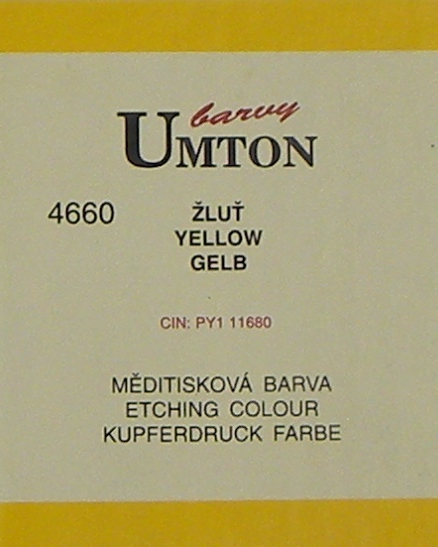 Měditisková barva Umton 130ml – žluť
