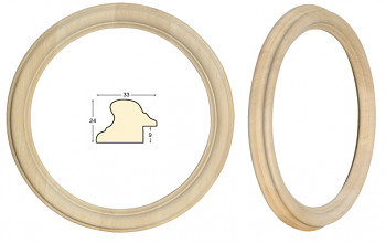 Masivní rám přírodní kulatý – průměr 30cm