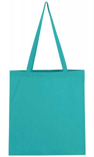 Plátěná taška s dlouhým uchem – tyrkysová / turquoise