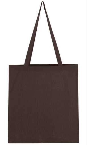 Plátěná taška s dlouhým uchem – hnědá / brown