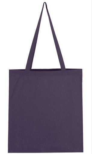 Plátěná taška s dlouhým uchem – fialová tmavá / purple