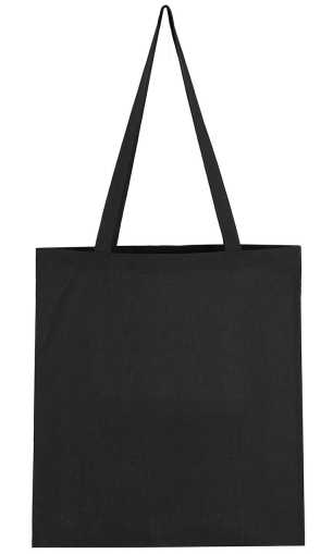 Plátěná taška s dlouhým uchem – černá / black