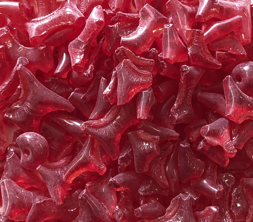 Nízkotavné sklo 0,5kg – červená čirá