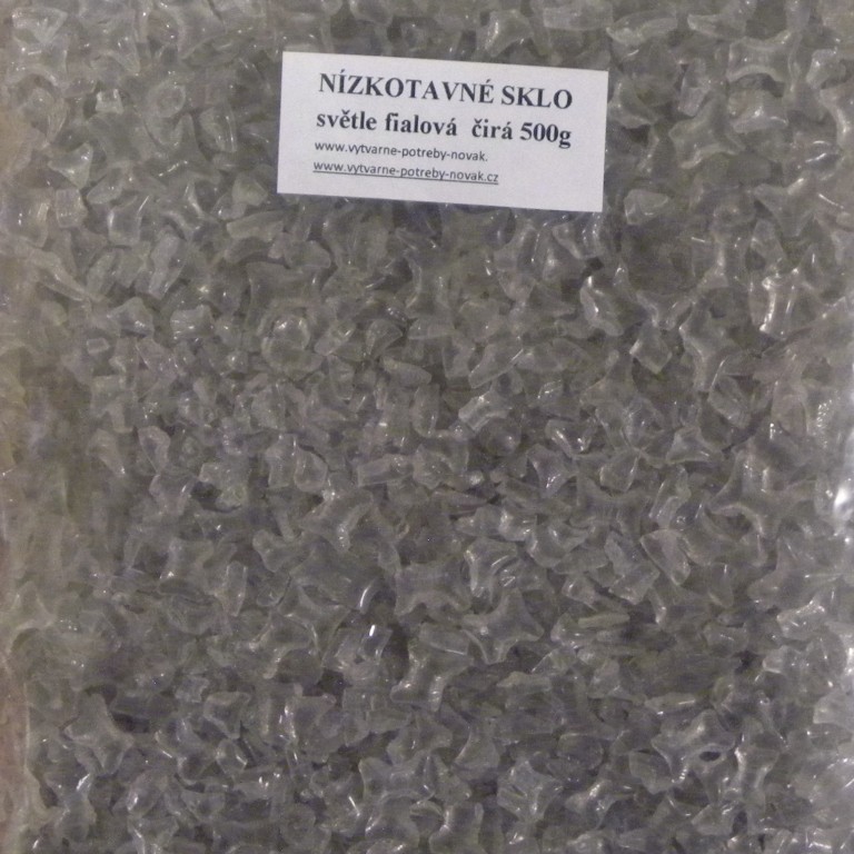 Nízkotavné sklo 0,5kg – světle fialová čirá