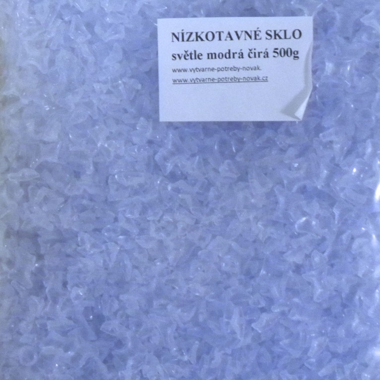 Nízkotavné sklo 0,5kg – světle modrá čirá