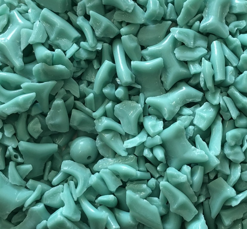 Nízkotavné sklo 0,5kg – modrozelená