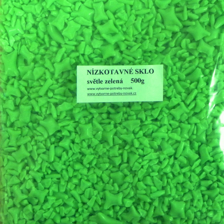 Nízkotavné sklo 0,5kg – světle zelená čirá