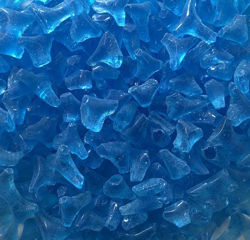 Nízkotavné sklo 0,5kg – tmavě tyrkysová čirá