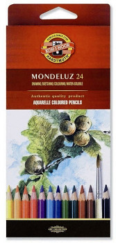 Akvarelové pastelky Mondeluz 24ks v papírovém obalu