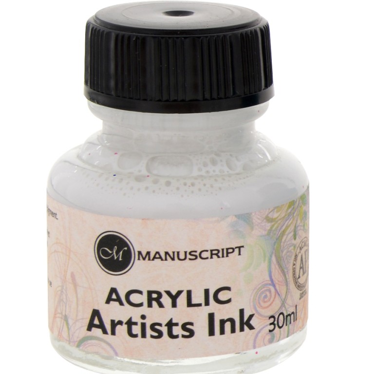 Kaligrafický inkoust Manuscript 30ml – bílý