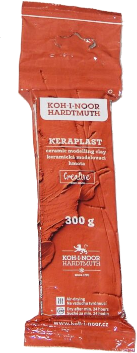 Samotvrdnoucí modelovací hmota Keraplast hnědá 0,3kg