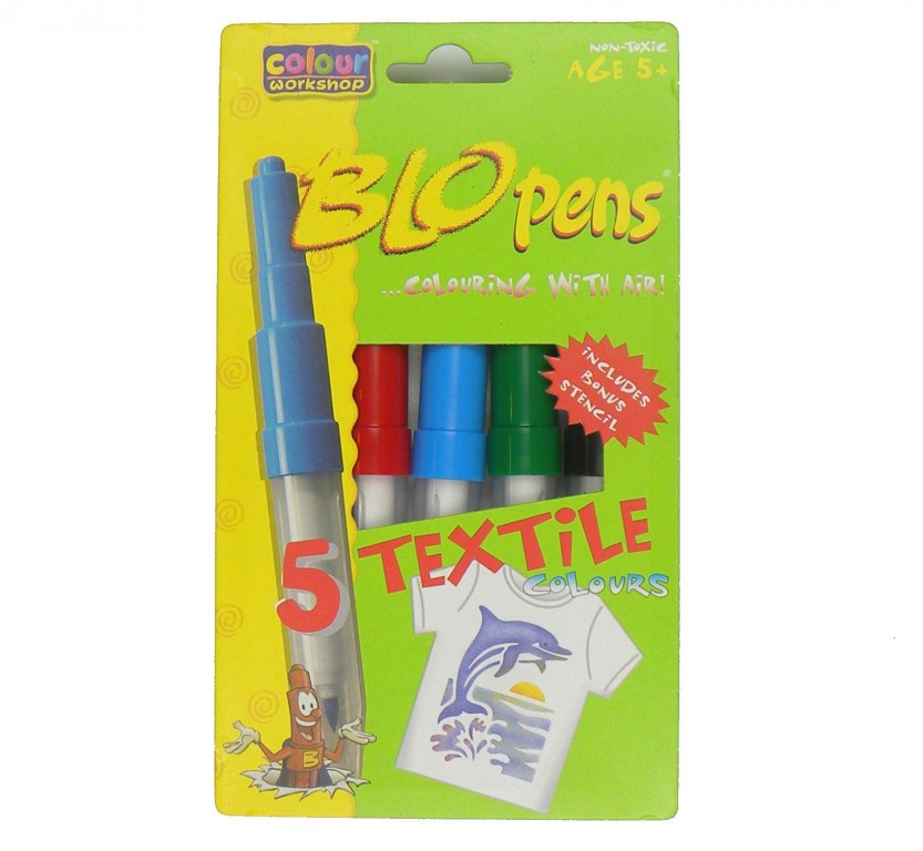 Foukací fixy na textil 5ks