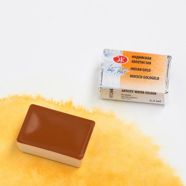 White nights akvarel 2,5ml – 244 indická zlatá