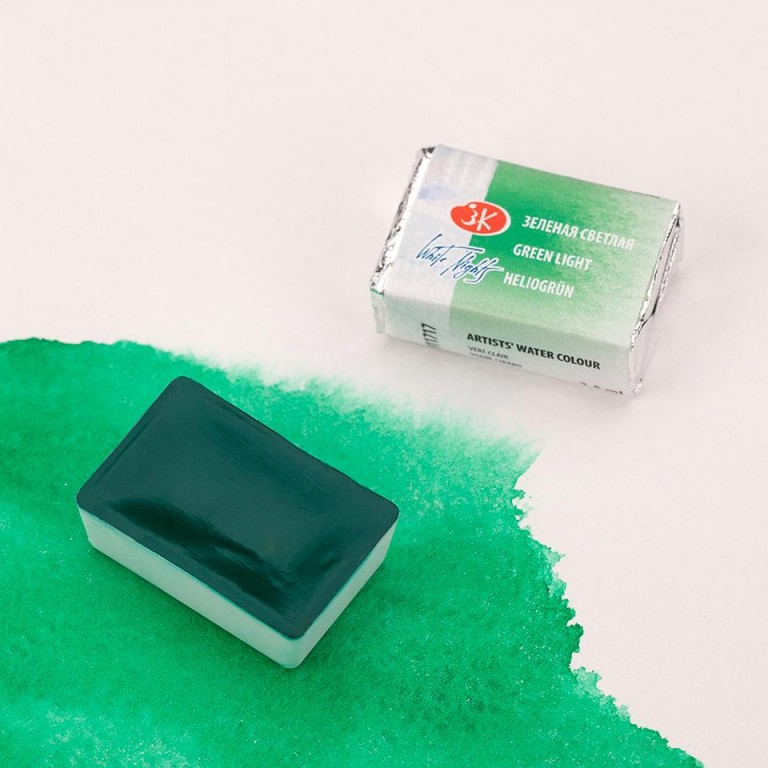 White nights akvarel 2,5ml – 717 zeleň světlá