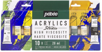 Sada akrylových barev Pébéo 10x20ml