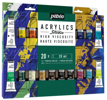 Sada akrylových barev Pébéo 20x20ml