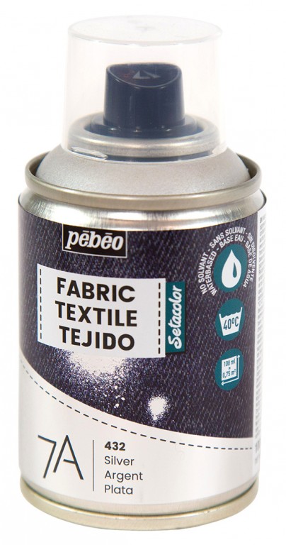 Sprej na textil 7A 100ml – stříbrný