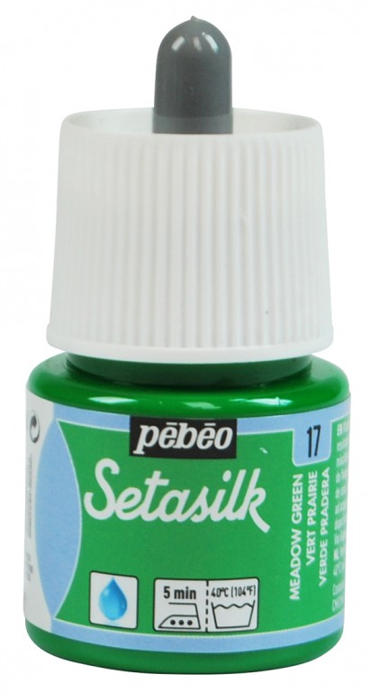 Barva na hedvábí Setasilk 45ml – 17 zelená luční