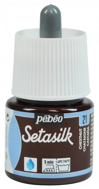 Barva na hedvábí Setasilk 45ml – 21 ořechová