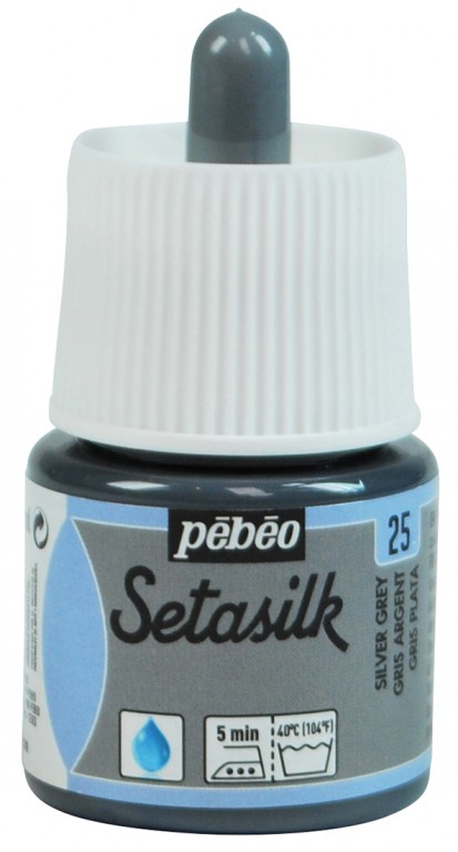 Barva na hedvábí Setasilk 45ml – 25 šedá