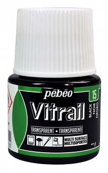 Barva na sklo Vitrail 45ml – 15 černá