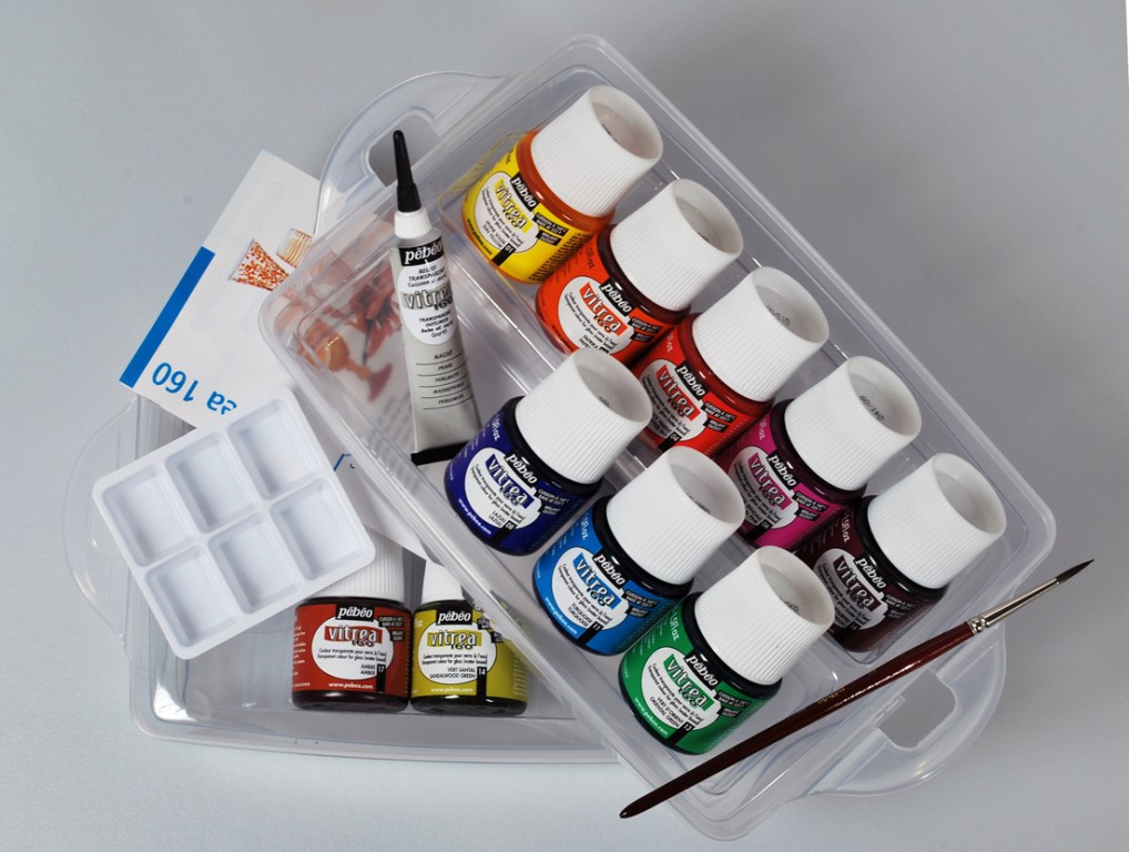 Sada 10 barev na sklo - Vitrea 160