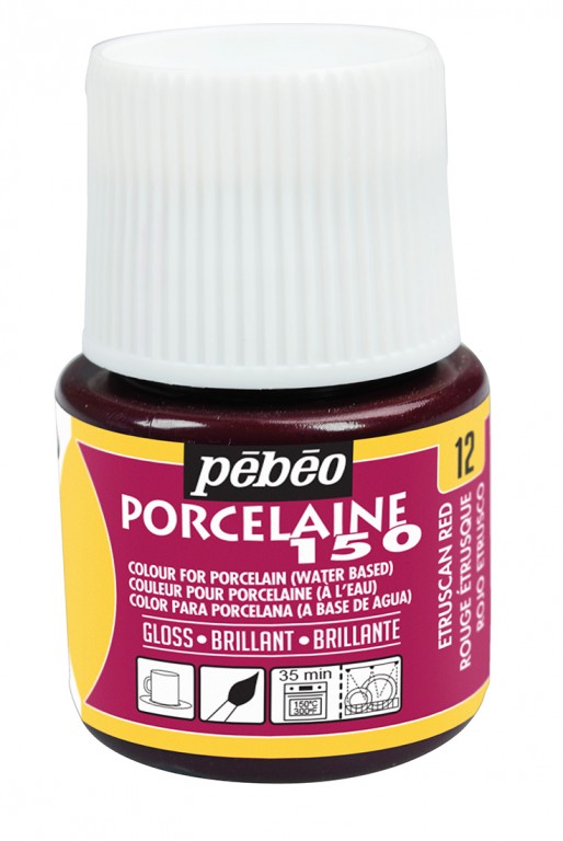 Barva na porcelán Porcelaine 45ml – 12 červená etruscan