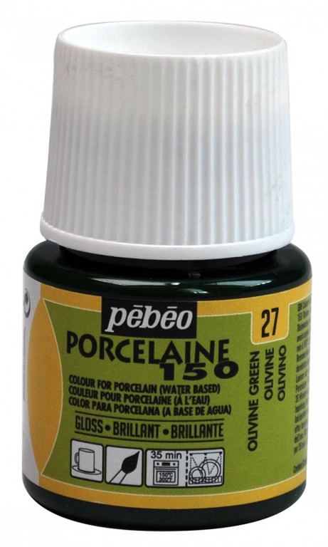 Barva na porcelán Porcelaine 45ml – 27 zelená olivová