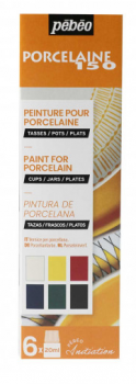 Sada barev na porcelán Porcelaine 6x20 ml