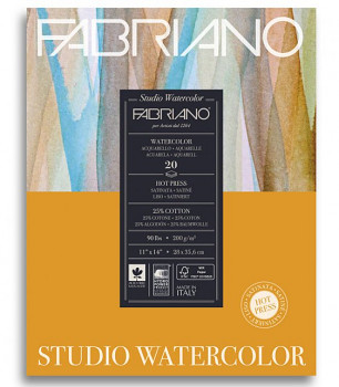 Akvarelový blok Fabriano HP 200g 20,3x25,4cm