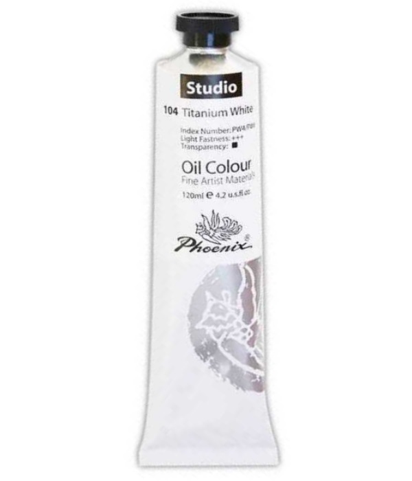 Olejová barva Phoenix 120ml - bílá titanová