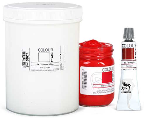 Akrylová barva Colours 20ml – 01 Běloba titanová