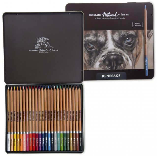 Sada pastelek Renesans 24ks, kovová kazeta