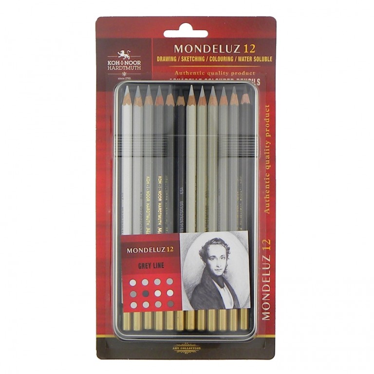 Pastelky Mondeluz šedá řada 12ks