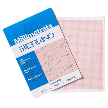 Milimetrový papír Fabriano 80g formát A4 10 listů