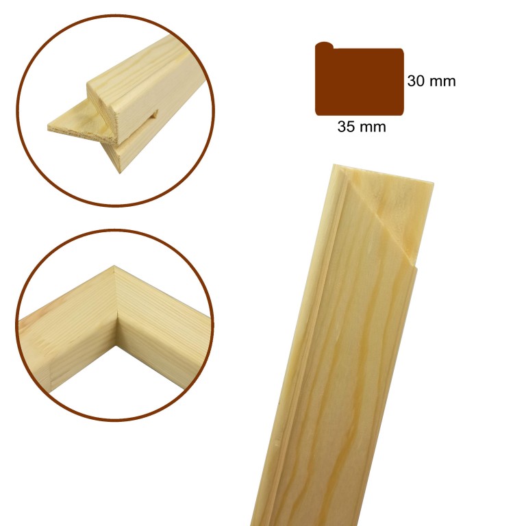 Středová lišta pro profil 30x35mm – 100cm