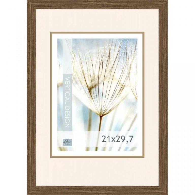 Dřevěný rám Quadro světle hnědý - A4