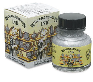 Tuš Winsor Newton 30ml – 617 stříbrná