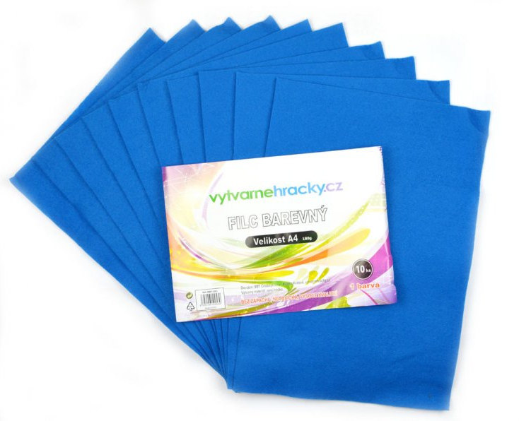 Filc A4 10 ks – modrý