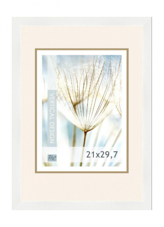 Dřevěný rám Quadro bílý - A4