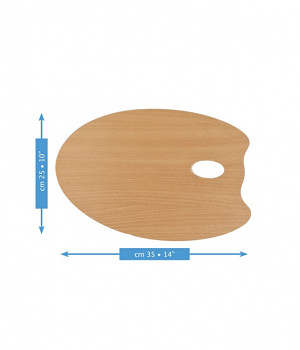 Dřevěná oválná paleta Mabef 25x35cm