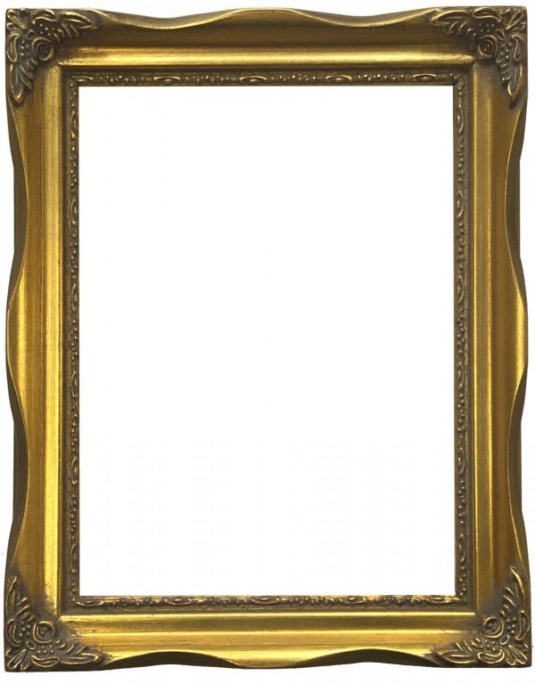 Blondelový rám zlatý