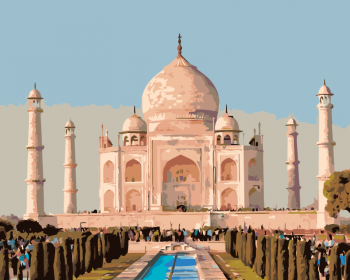 Malování podle čísel – Taj Mahal 40x50cm