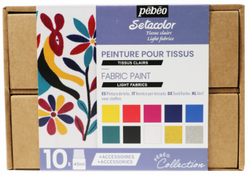 Setacolor Light fabrics - sada 10 barev na textil (průhledné)