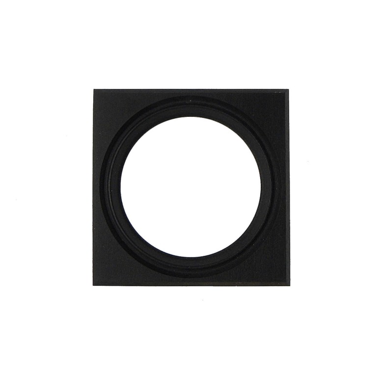 Čtvercový kulatý rám černý 7cm