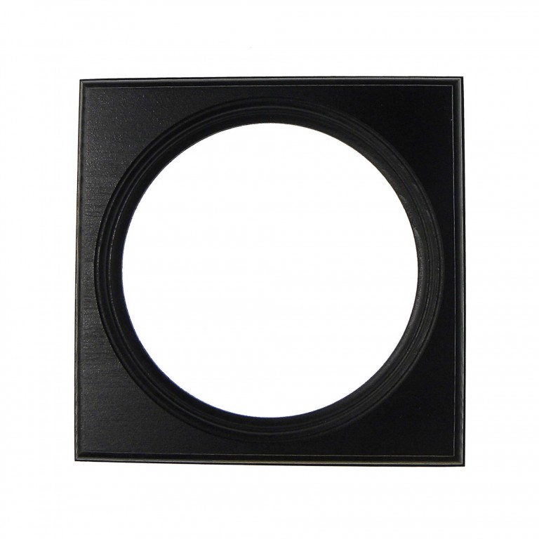 Čtvercový kulatý rám černý 11,5cm