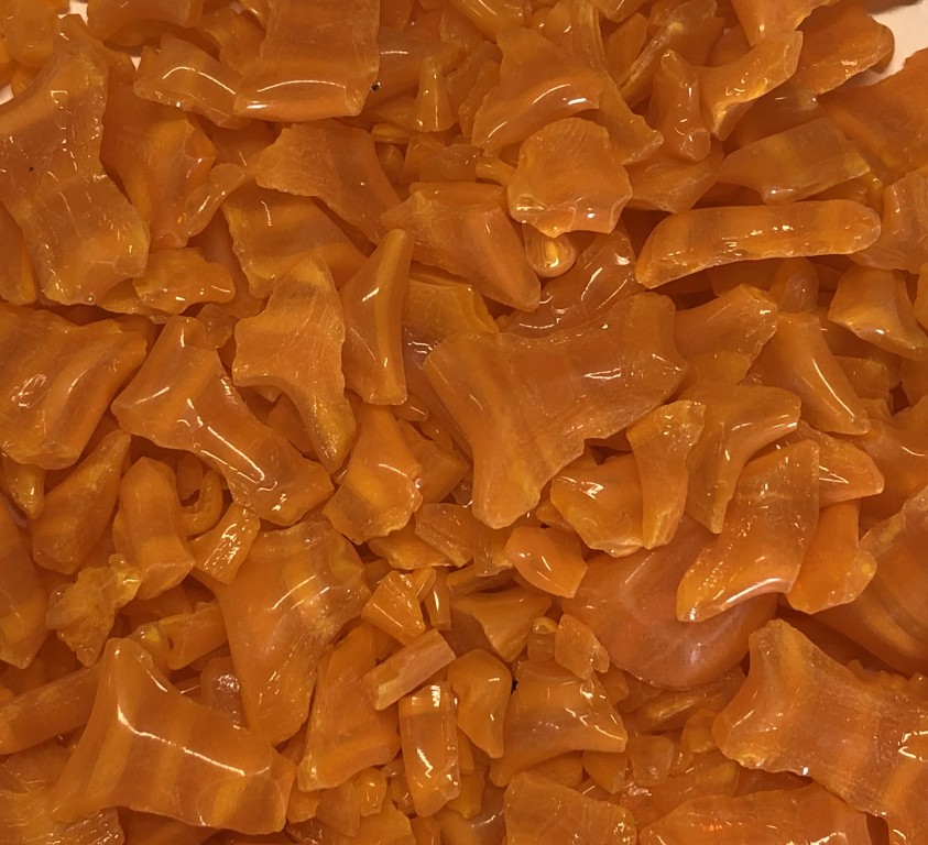 Nízkotavné sklo 0,5kg – oranžová čirá